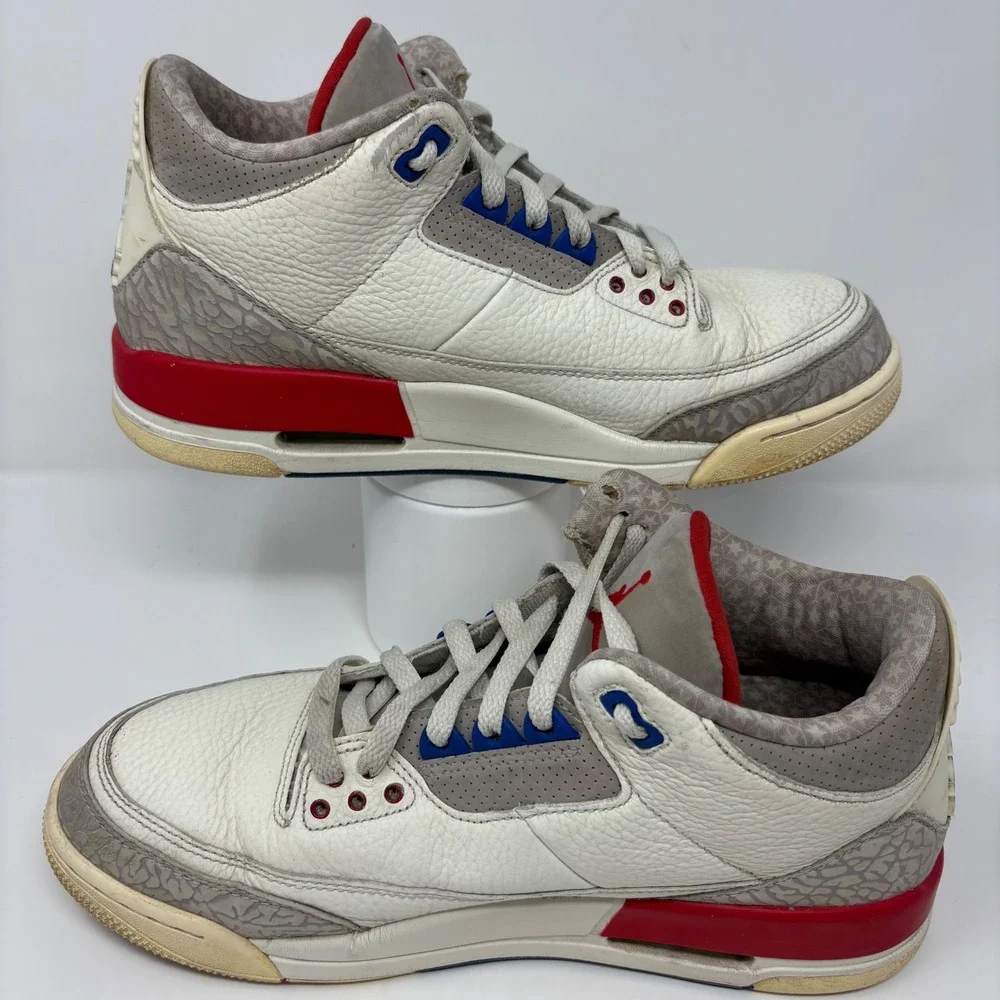 Air Jordan 3 Retro International Flight Size 10.5 Grey Running Shoes 136064-140